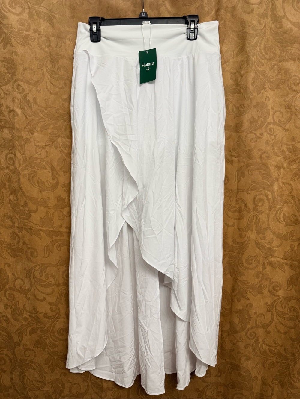 Halara White Asymmetrical Layered Maxi Skirt With Shorts
